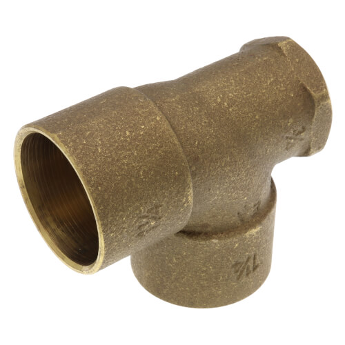 Main product image of 1-1/4" x 3/4" x 1-1/4" C x F x C Cast Brass Tee (Lead Free)