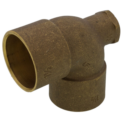 Main product image of 1-1/2" x 1/2" x 1-1/2" C x F x C Cast Brass Tee (Lead Free)