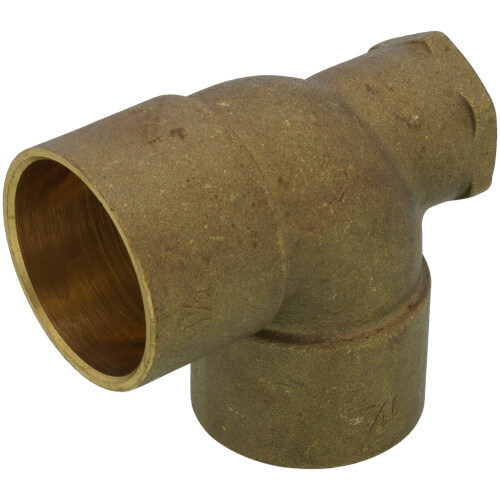 Main product image of 1-1/2" x 3/4" x 1-1/2" C x F x C Cast Brass Tee (Lead Free)