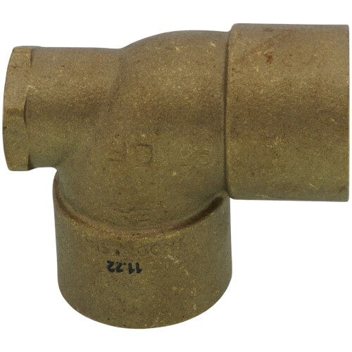 Main product image of 1-1/2" x 3/4" x 1-1/2" C x F x C Cast Brass Tee (Lead Free)