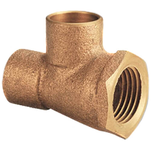 Main product image of 2" x 3/4" x 2" C x F x C Cast Brass Tee (Lead Free)