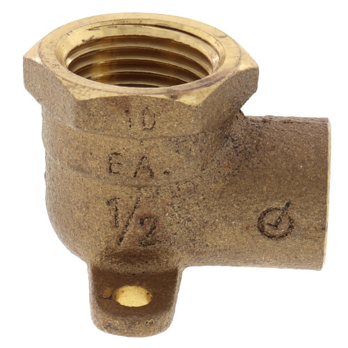 Main product image of 1/2" CxF Cast Brass 90-Degree Drop Ear Elbow (Lead Free)
