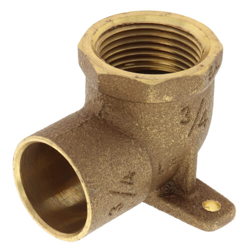 Main product image of 3/4" CxF Cast Brass 90-Degree Drop Ear Elbow (Lead Free)