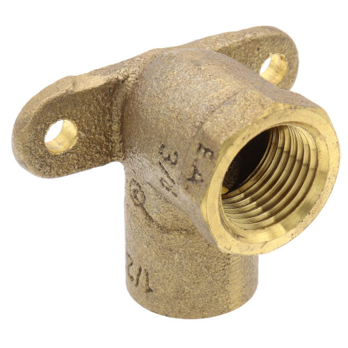 1/2" X 3/8" CxF Cast Brass 90-Degree Drop Ear Elbow (Lead Free)