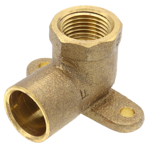 1/2" X 3/8" CxF Cast Brass 90-Degree Drop Ear Elbow (Lead Free)