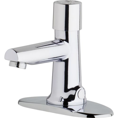 Main product image of Deck-Mounted Metering Bathroom Faucet w/ 4" Centers (Polished Chrome), 3501-4E2805ABCP