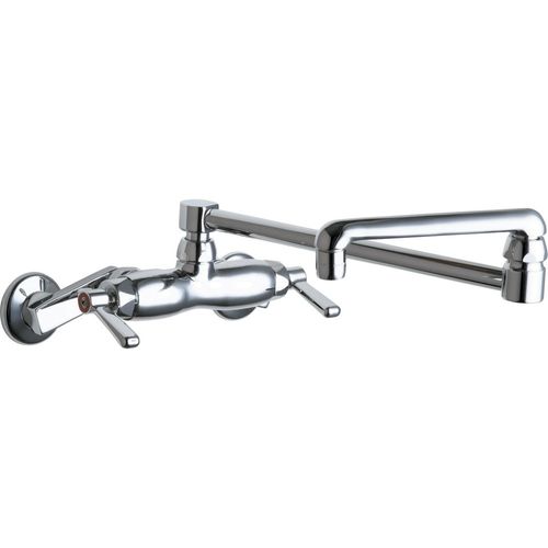 Main product image of 445 Series Wall-Mounted Manual Faucet w/ Adjustable Centers (Polished Chrome), 445-DJ18XKABCP