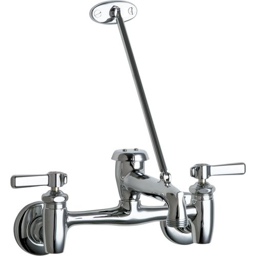 Main product image of Wall-Mounted Service Sink Faucet w/ 8" Centers (Polished Chrome), 897-CCP
