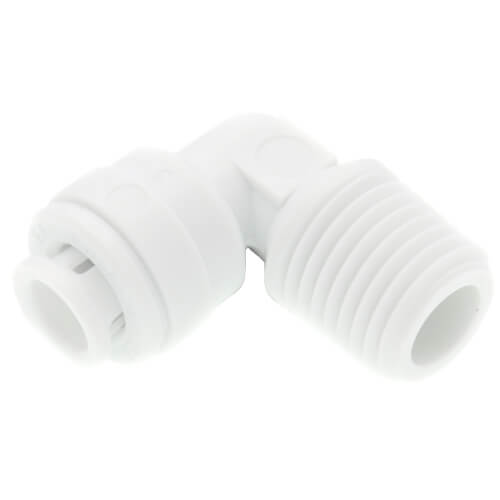 John Guest Speedfit PP220808W 1/4OD Stem - 1/4OD Plug-In Elbow