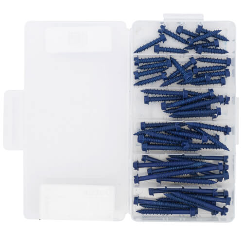 CK14 LH Dottie CK14 1/4" Assorted Concrete Screw Anchor Kit