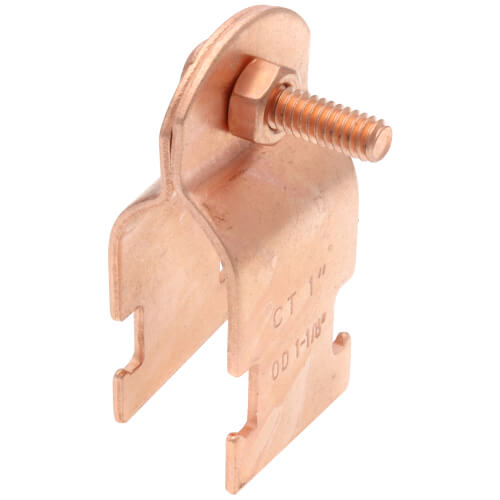 Main product image of 1" Copper Plated Multi-Strut Pipe Clamp