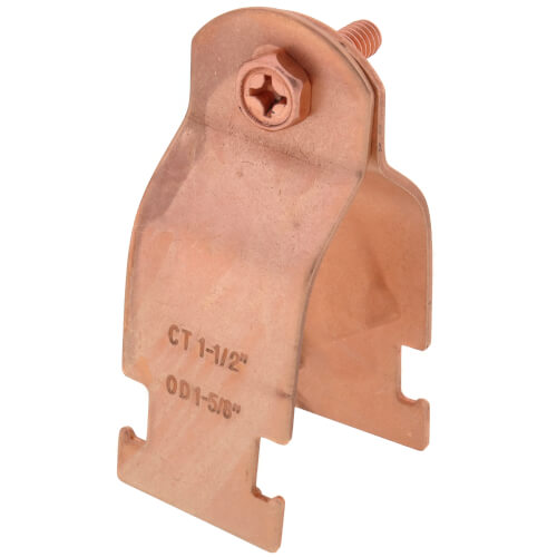 Main product image of 1-1/2" Copper Plated Multi-Strut Pipe Clamp