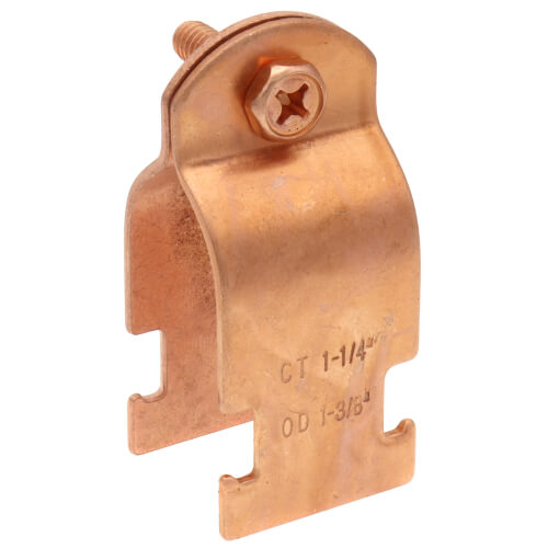 Main product image of 1-1/4" Copper Epoxy Coated Multi-Strut Pipe Clamp