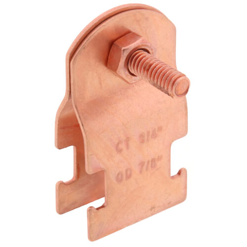 Main product image of 3/4" Copper Plated Multi-Strut Pipe Clamp