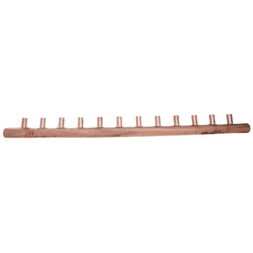 Main product image of 1-1/2" Male Sweat Copper Manifold w/ 3/4" Sweat Loops (12 Outlets)