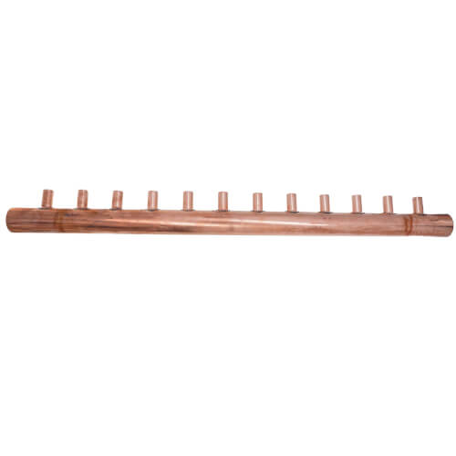 Main product image of 2" Male Sweat Copper Manifold w/ 3/4" Sweat Loops (12 Outlets)