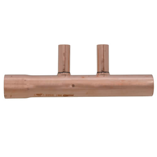 Main product image of 1" Male Sweat x Female Sweat Copper Manifold w/ 1/2" Sweat Loops (2 Outlets)