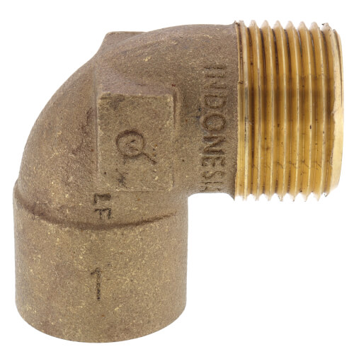 Main product image of 1" C x M Cast Brass 90-Degree Elbow (Lead Free)
