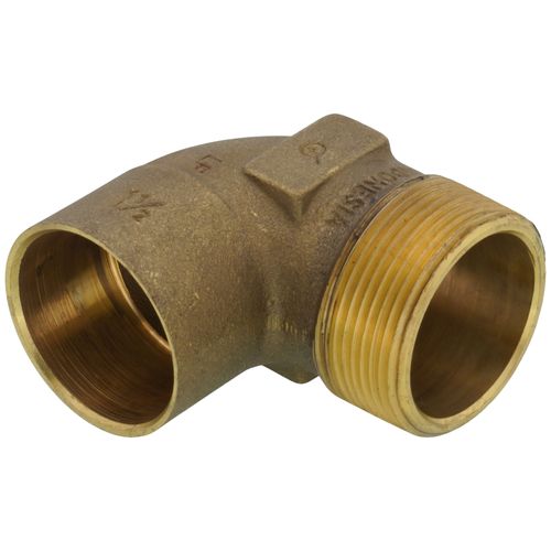 Main product image of 1-1/2" C x M Cast Brass 90-Degree Elbow (Lead Free)
