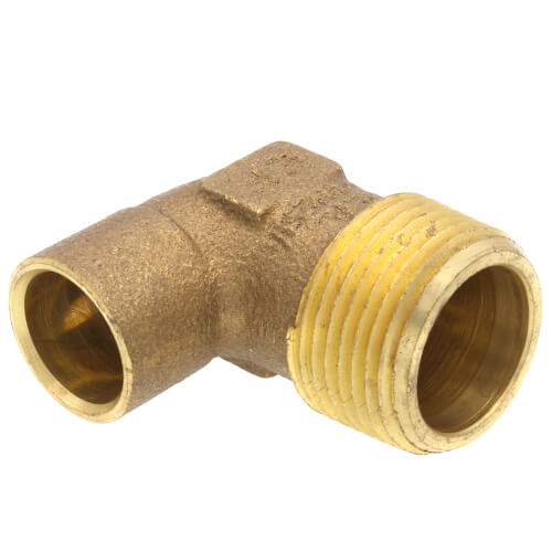 Main product image of 1/2" X 3/4" C x M Cast Brass 90-Degree Elbow (Lead Free)