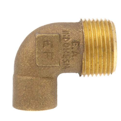 Main product image of 1/2" X 3/4" C x M Cast Brass 90-Degree Elbow (Lead Free)