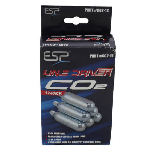 CO2 Replacement Cartridge for Line Driver Gun (12 Pack)