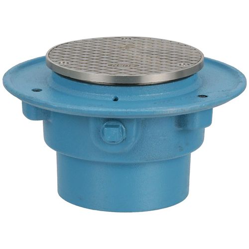 Main product image of 4" Round No Hub Cast Iron Floor Cleanout (Nickel Bronze)