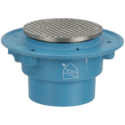 Main product image of 4" Round No Hub Cast Iron Floor Cleanout (Nickel Bronze)