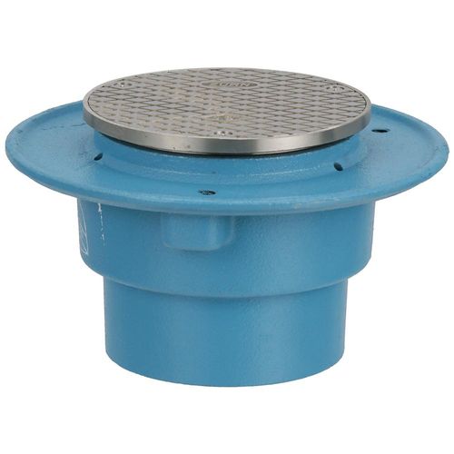 Main product image of 4" Round No Hub Cast Iron Floor Cleanout (Nickel Bronze)