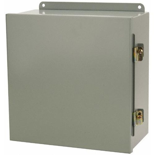 Main product image of 12" Wide, 12" High, 6" Deep, Hinged Cover, Steel Electrical Enclosure, Nema 12 & 13