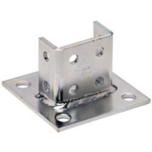 Main product image of 6" X 6" X 3-1/2" Zinc Post Base (For 1-5/8" X 1-5/8" Channel), B281Sqzn