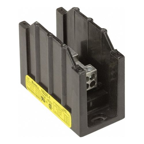 Main product image of 2 Poles, 310 Amp, 350 kcmil-6 AWG (Cu/Al) Primary, 4-12 AWG (Al), 4-14 AWG (Cu) Secondary, Thermoplastic Power Distribution Block 600 Volts AC/DC, 2 Primary Connection, 3.58" Long x 3.32" Deep x 4" High