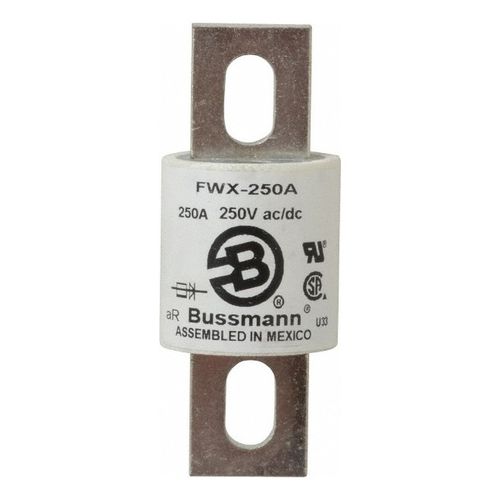 Main product image of Flush End Fast-Acting Fuse, 250 A, 3-27/32" Overall Length, 1-1/2" Diameter 200 (RMS) & 50 kA at DC