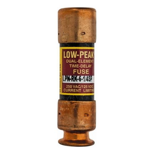 Main product image of Cartridge Time Delay Fuse, RK1, 6.25 A, 50.8 mm Overall Length, 14.3 mm Diameter 100 kA at DC & 300 kA at AC (RMS)
