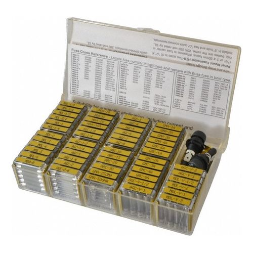 Main product image of H, K Class, 20 Amp, Fuse Service Kit Includes 2 Fuse Clips, 270 Assorted Fuses, 3 Fuse Holders, Fuse Block
