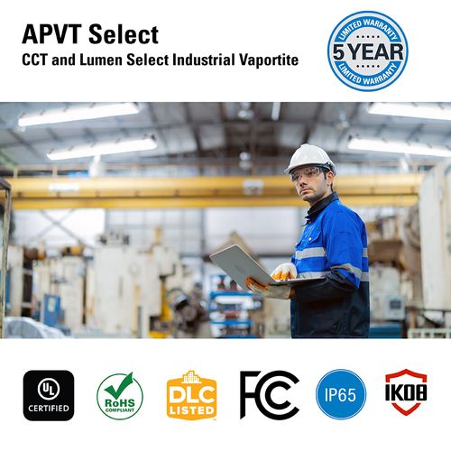 Main product image of Metalux APVT-S 4' Vaportite LED Strip, Selectable Lumens & CCT 3500/4000/5000K, 46W