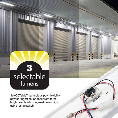 Main product image of Metalux APVT-S 4' Vaportite LED Strip, Selectable Lumens & CCT 3500/4000/5000K, 46W
