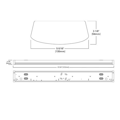 Main product image of Metalux 4' Narrow Wraparound LED Fixture, Selectable Lumens & CCT 3000/4000/5000K