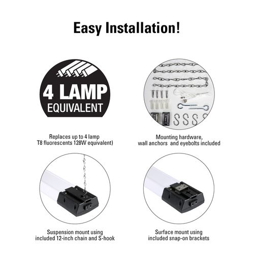 Main product image of Metalux SHP 4' Shop Light, 10,000 Lumens, 4000K