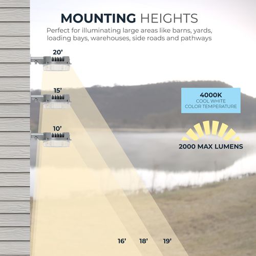Main product image of HALO Area/Barn Light, 2000 Lumens, 19.5W (Gray)
