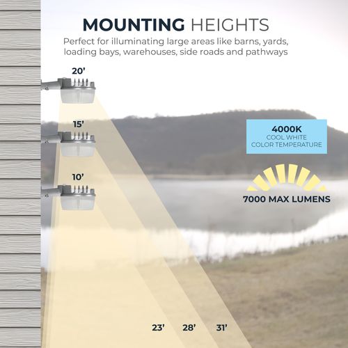 Main product image of HALO Area/Barn Light, 7000 Lumens, 52.2W (Gray)