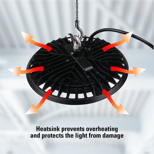 Main product image of Metalux Linear High Bay with Cord and Plug, 5000K CCT, 150W (Black)