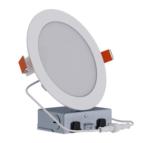 Main product image of HALO 6" HLB Round Slim Canless LED Downlight, Selectable 5CCT, 2700/3000/3500/4000/5000K, 13.48W (Matte White)