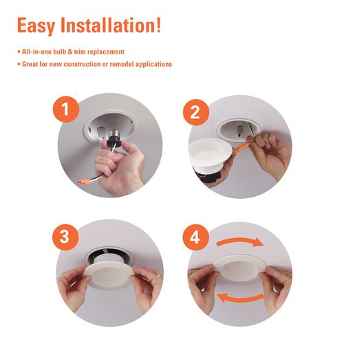Main product image of HALO 4" LT4 Round Recessed Baffle LED Trim, Selectable 5CCT, 2700/3000/3500/4000/5000K, 8W, Matte White (6 Pack)