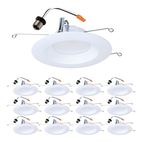 Main product image of HALO 5/6" Round Recessed Baffle LTE 3000K LED Retrofit, Matte White (12 Pack)