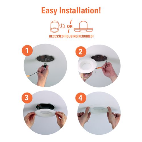 Main product image of HALO 5/6" Round Recessed Baffle LTE 3000K LED Retrofit, Matte White (12 Pack)