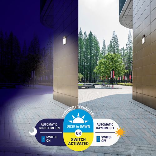 Main product image of HALO Mini Wall Pack, Dusk-to-Dawn, Selectable CCT, 3000/4000/5000K, 15W (Bronze)