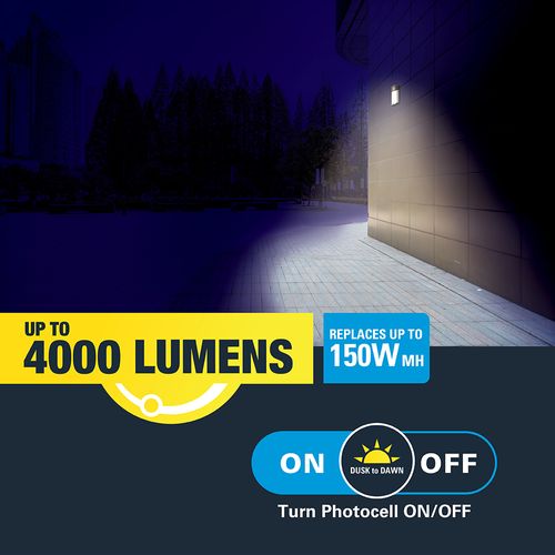Main product image of HALO Mini Wall Pack, Dusk-to-Dawn, Selectable CCT, 3000/4000/5000K, 30W (Bronze)