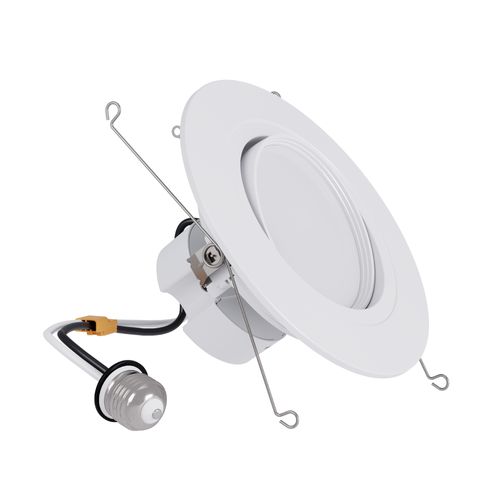 Main product image of HALO 5/6" RA56 Round Adjustable Gimbal LED Retrofit, Selectable 5CCT & Dim-To-Warm, 2700/3000/3500/4000/5000K, 8.8W (Matte White)