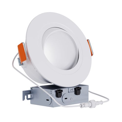 Main product image of HALO 6" RA Round Adjustable Gimbal LED Retrofit, Selectable 5CCT & Dim-To-Warm, 2700/3000/3500/4000/5000K, 9.5W (Matte White)